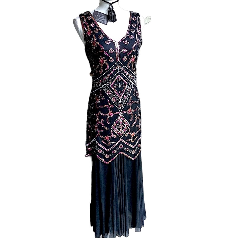Retro Sequined Maxi Formal Gown B11